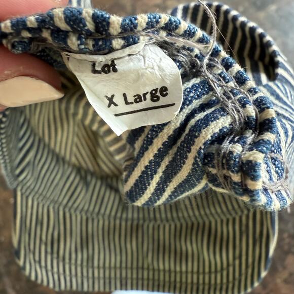 Vintage Durango & Silverton Railroad Engineer Cap Hickory Stripe Workwear Hat XL - Picture 8 of 8